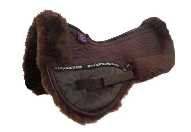 KM Elite Rolled Edge Sheepskin Half Pad-1